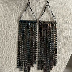 VTG Shimmering Chain Mail Waterfall Earrings